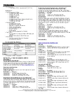 Preview for 2 page of Toshiba A135-S4417 Specifications