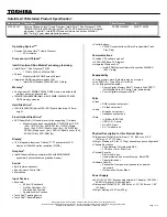 Preview for 1 page of Toshiba A135-S4457 Specifications