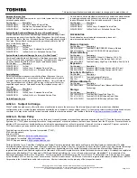 Preview for 2 page of Toshiba A135-S4656 Specifications