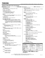 Preview for 1 page of Toshiba A135-S4666 - Satellite - Pentium Dual Core 1.73 GHz Specifications