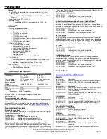 Preview for 2 page of Toshiba A135S4487 - Satellite - Core 2 Duo 1.66 GHz Specifications