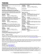 Preview for 2 page of Toshiba A135S4527 - Satellite - Pentium Dual Core 1.73 GHz Specifications