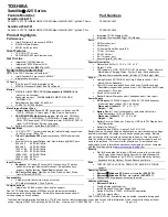 Preview for 4 page of Toshiba A20-S259 - Satellite - Pentium 4 2.66 GHz Specification Sheet