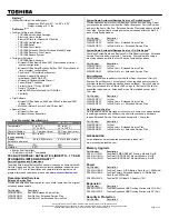 Preview for 2 page of Toshiba A200-ST2041 Specifications