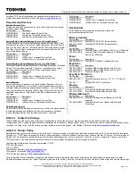 Preview for 2 page of Toshiba A205-S4577 - Satellite - Core 2 Duo 1.73 GHz Specifications