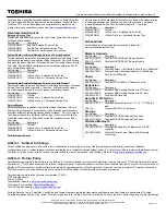 Preview for 2 page of Toshiba A205-S4597 - Satellite - Core Duo 1.86 GHz Specifications