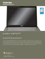 Preview for 1 page of Toshiba A205-S4707 Brochure