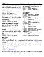 Preview for 2 page of Toshiba A205-S7442 Specifications