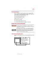 Preview for 21 page of Toshiba A210-EZ2201 - Satellite Pro - Athlon 64 X2 1.8 GHz User Manual