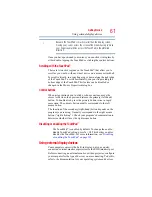 Preview for 61 page of Toshiba A210-EZ2201 - Satellite Pro - Athlon 64 X2 1.8 GHz User Manual