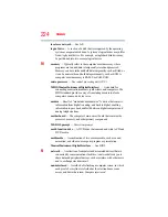 Preview for 224 page of Toshiba A210-EZ2201 - Satellite Pro - Athlon 64 X2 1.8 GHz User Manual