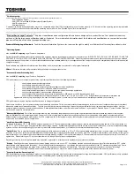 Preview for 3 page of Toshiba A210-ST1616 Specifications