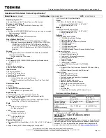 Toshiba A215-S4697 - Satellite - Athlon 64 X2 1.6 GHz Specifications preview