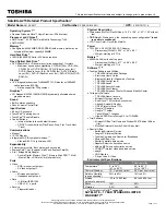 Preview for 1 page of Toshiba A215-S4817 - Satellite - Turion 64 X2 1.9 GHz Specifications