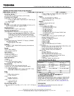 Preview for 1 page of Toshiba A215-S5802 Specifications