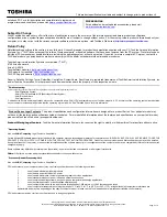 Preview for 2 page of Toshiba A215-S5822 Specifications