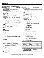 Preview for 1 page of Toshiba A215-S7407 - Satellite - Athlon 64 X2 1.8 GHz Specifications