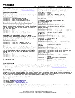 Preview for 2 page of Toshiba A215-S7407 - Satellite - Athlon 64 X2 1.8 GHz Specifications