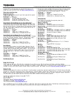 Preview for 2 page of Toshiba A215-S7425 Specifications