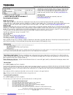 Preview for 2 page of Toshiba A305-S6834 - Satellite - Core 2 Duo 1.83 GHz Specifications