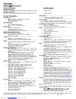 Toshiba A35-S159 - Satellite - Mobile Pentium 4 2.3 GHz Specification Sheet preview