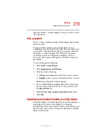 Preview for 219 page of Toshiba A35-S159 - Satellite - Mobile Pentium 4 2.3 GHz User Manual