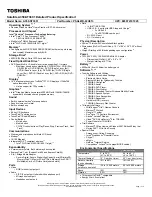 Preview for 1 page of Toshiba A350-ST3601 Specifications