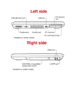 Preview for 6 page of Toshiba A4-S111TD Specifications