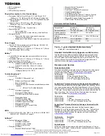 Preview for 2 page of Toshiba A4-S312TD Specifications