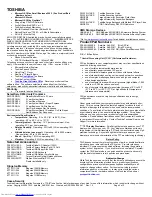 Preview for 2 page of Toshiba A40-S161 Specifications