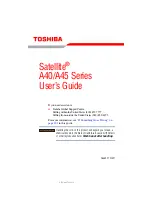 Toshiba A40-S161 User Manual preview