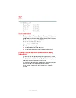 Preview for 22 page of Toshiba A40-S161 User Manual