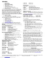 Preview for 2 page of Toshiba A40-S270 - Satellite - Mobile Pentium 4 2.8 GHz Specifications