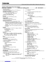 Preview for 1 page of Toshiba A505-S6979 Specifications