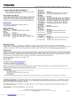 Preview for 2 page of Toshiba A505-S6981 Specifications