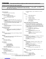 Preview for 1 page of Toshiba A55-S1064 Specifications