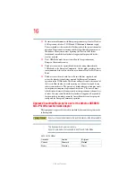 Preview for 16 page of Toshiba A6-EZ6313 User Manual