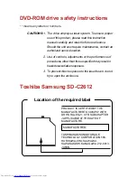 Предварительный просмотр 14 страницы Toshiba A60-S156 User Manual