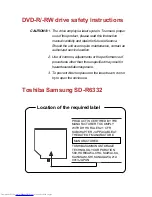 Предварительный просмотр 15 страницы Toshiba A60-S156 User Manual