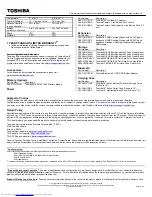 Preview for 2 page of Toshiba A660-ST2N01 Specifications