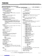 Preview for 1 page of Toshiba A665-S5170 Specifications