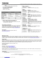 Preview for 2 page of Toshiba A665-S5180 Specifications