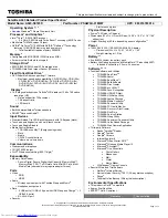 Preview for 1 page of Toshiba A665-S5183X Specifications