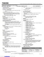 Preview for 1 page of Toshiba A665-S6056 Specifications