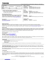 Preview for 2 page of Toshiba A665-S6057 Specifications