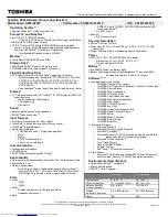 Preview for 1 page of Toshiba A665-S6070 Specifications