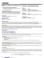 Preview for 2 page of Toshiba A665-S6070 Specifications