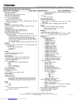 Preview for 1 page of Toshiba A665-S6085 Specifications