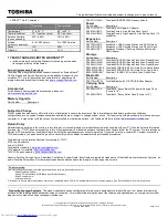 Preview for 2 page of Toshiba A665-S6085 Specifications