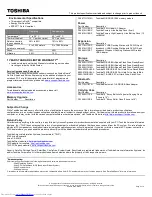 Preview for 2 page of Toshiba A665-S6088 Specifications